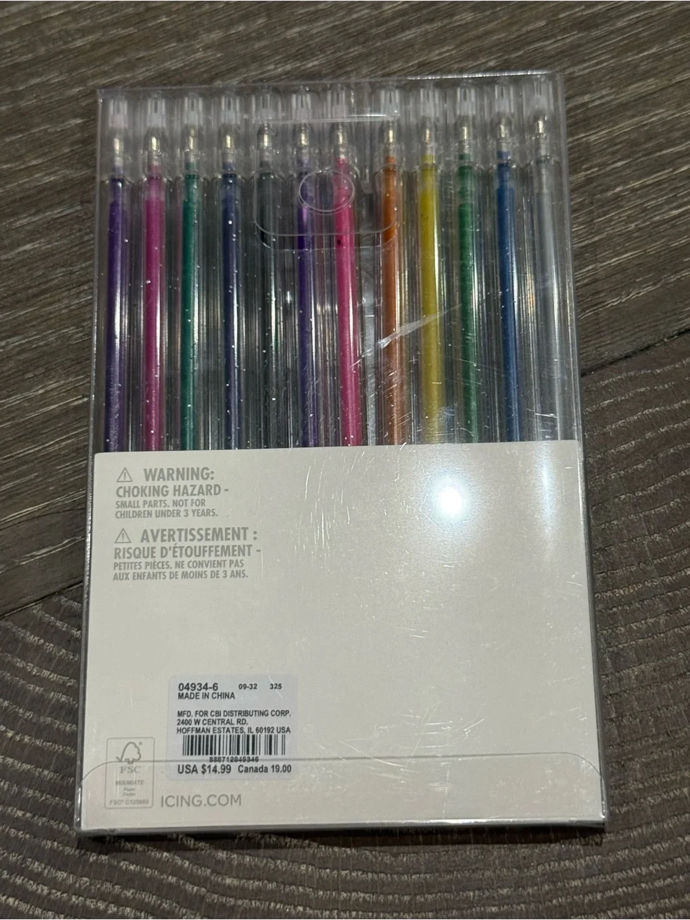 NWT ICING 12 Glitter Gel Pens - Multicolor Set